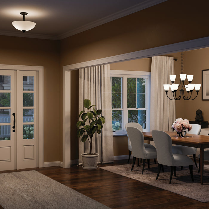 Myhouse Lighting Kichler - 43641BK - Two Light Pendant/Semi Flush - Jolie - Black
