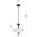 Myhouse Lighting Kichler - 43641BK - Two Light Pendant/Semi Flush - Jolie - Black