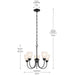Myhouse Lighting Kichler - 43638BK - Five Light Chandelier - Jolie - Black