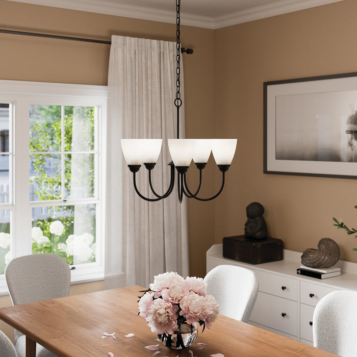 Myhouse Lighting Kichler - 43638BK - Five Light Chandelier - Jolie - Black