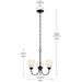 Myhouse Lighting Kichler - 43637BK - Three Light Mini Chandelier - Jolie - Black