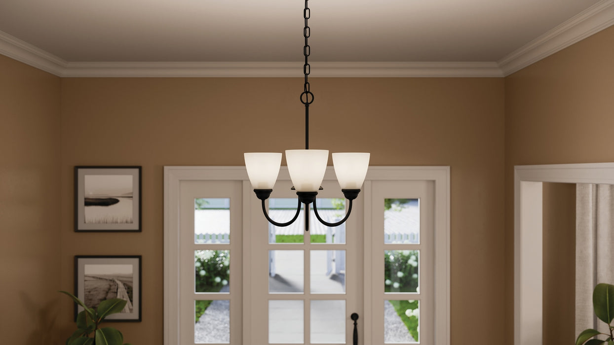 Myhouse Lighting Kichler - 43637BK - Three Light Mini Chandelier - Jolie - Black