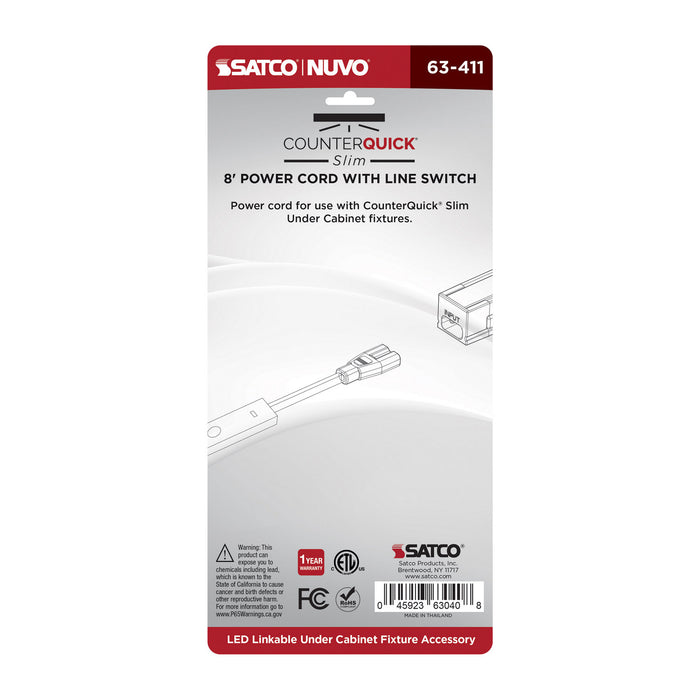 Myhouse Lighting Nuvo Lighting - 63-411 - 8Ft Line Switch & Power Cord - White