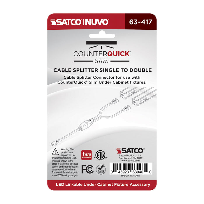 Myhouse Lighting Nuvo Lighting - 63-417 - Cable Splitter Single To Doubl - White