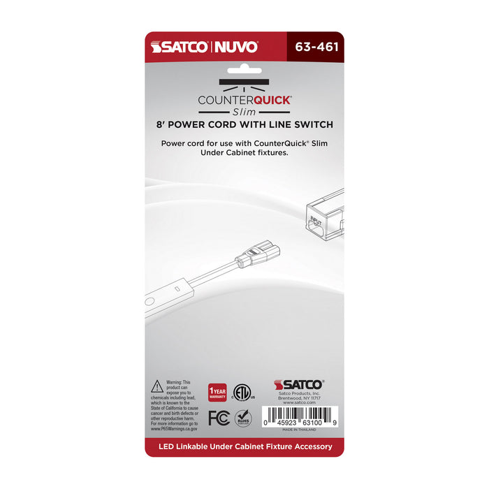 Myhouse Lighting Nuvo Lighting - 63-461 - 8Ft Line Switch & Power Cord - Black