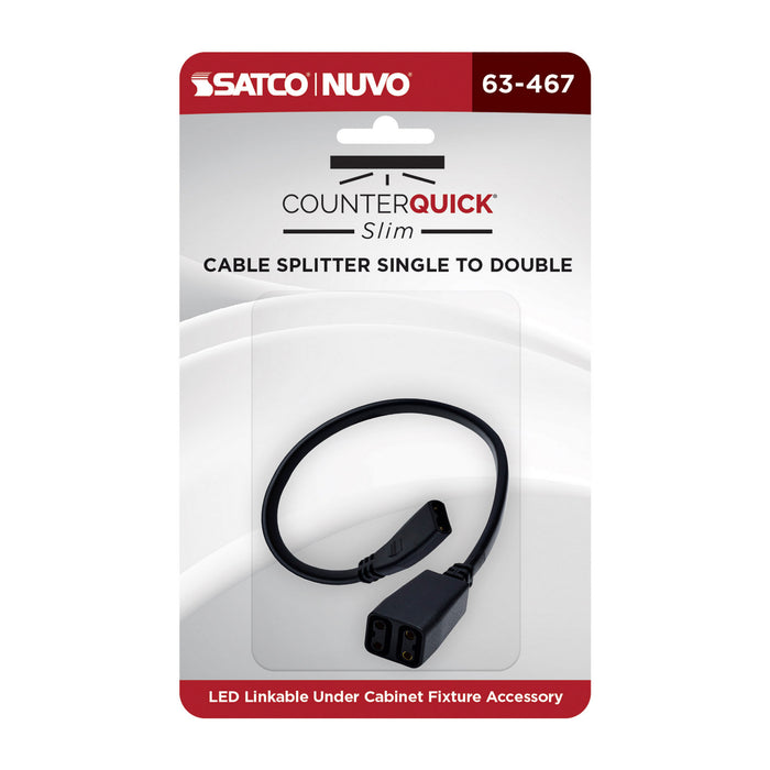 Myhouse Lighting Nuvo Lighting - 63-467 - Cable Splitter Single To Doubl - Black
