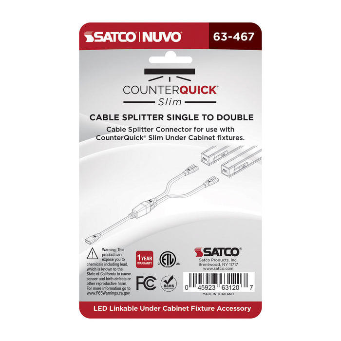 Myhouse Lighting Nuvo Lighting - 63-467 - Cable Splitter Single To Doubl - Black