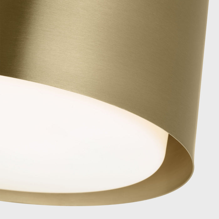Myhouse Lighting Visual Comfort Studio - DJF1051SB - One Light Flush Mount - Dartmore - Satin Brass