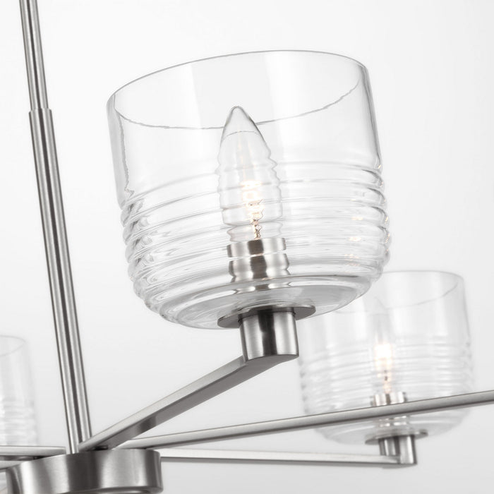 Myhouse Lighting Visual Comfort Studio - DJC1216BS - Six Light Chandelier - Lochdale - Brushed Nickel