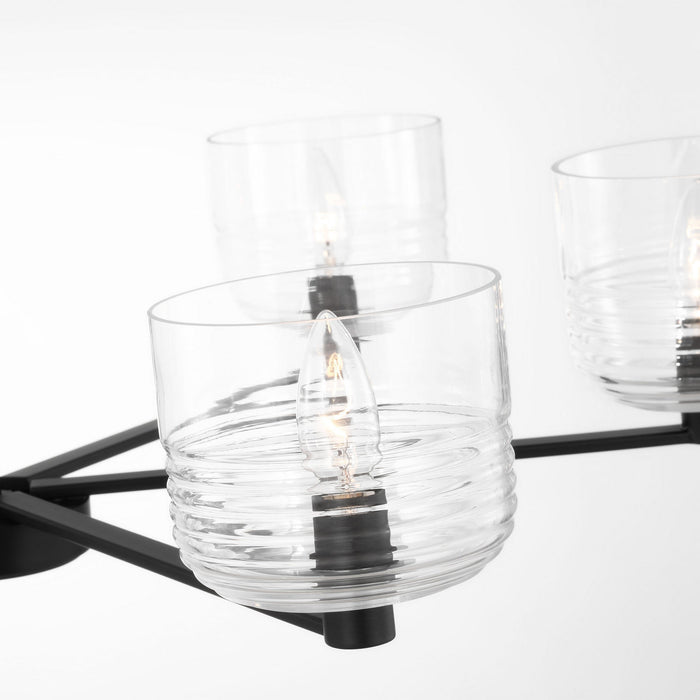 Myhouse Lighting Visual Comfort Studio - DJC1216MBK - Six Light Chandelier - Lochdale - Midnight Black