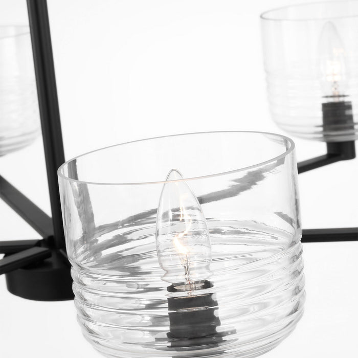 Myhouse Lighting Visual Comfort Studio - DJC1216MBK - Six Light Chandelier - Lochdale - Midnight Black