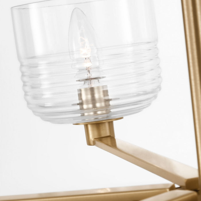 Myhouse Lighting Visual Comfort Studio - DJC1216SB - Six Light Chandelier - Lochdale - Satin Brass