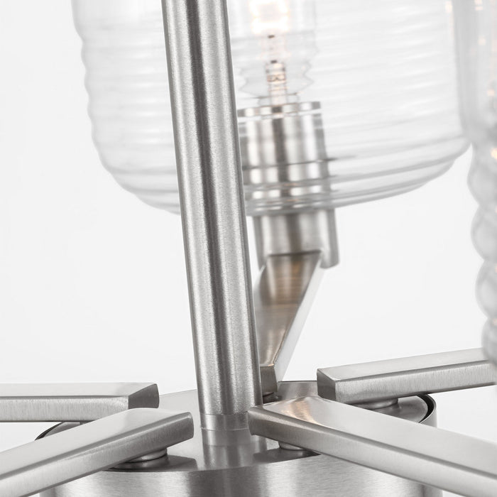 Myhouse Lighting Visual Comfort Studio - DJC1225BS - Five Light Chandelier - Lochdale - Brushed Nickel