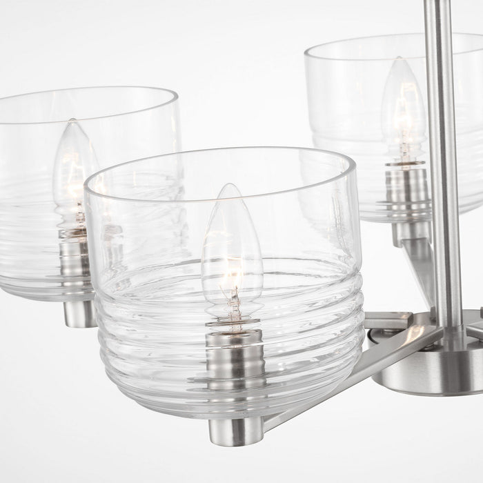 Myhouse Lighting Visual Comfort Studio - DJC1225BS - Five Light Chandelier - Lochdale - Brushed Nickel