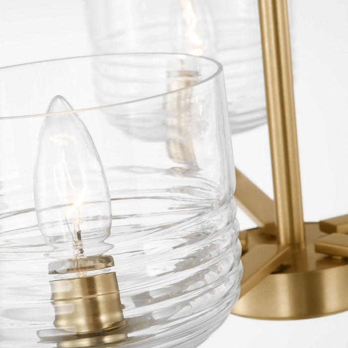 Myhouse Lighting Visual Comfort Studio - DJC1225SB - Five Light Chandelier - Lochdale - Satin Brass