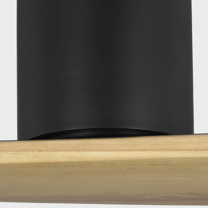 Myhouse Lighting Visual Comfort Fan - 2PLSMH72MBKNH - 72"Ceiling Fan - Plank Smart 72 Hugger - Midnight Black