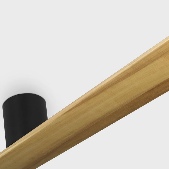 Myhouse Lighting Visual Comfort Fan - 2PLSMH72MBKNH - 72"Ceiling Fan - Plank Smart 72 Hugger - Midnight Black