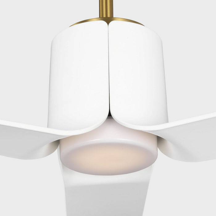 Myhouse Lighting Visual Comfort Fan - 3PESM52BBSD - 52"Ceiling Fan - Peel Smart 52 LED - Burnished Brass
