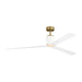 Myhouse Lighting Visual Comfort Fan - 3PESM66BBSD - 66"Ceiling Fan - Peel Smart 66 LED - Burnished Brass
