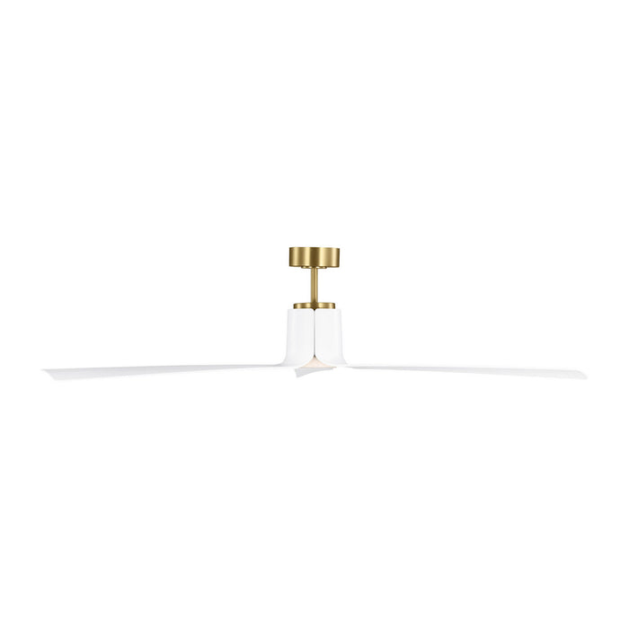 Myhouse Lighting Visual Comfort Fan - 3PESM66BBSD - 66"Ceiling Fan - Peel Smart 66 LED - Burnished Brass