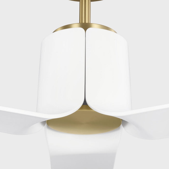 Myhouse Lighting Visual Comfort Fan - 3PESM66BBSD - 66"Ceiling Fan - Peel Smart 66 LED - Burnished Brass