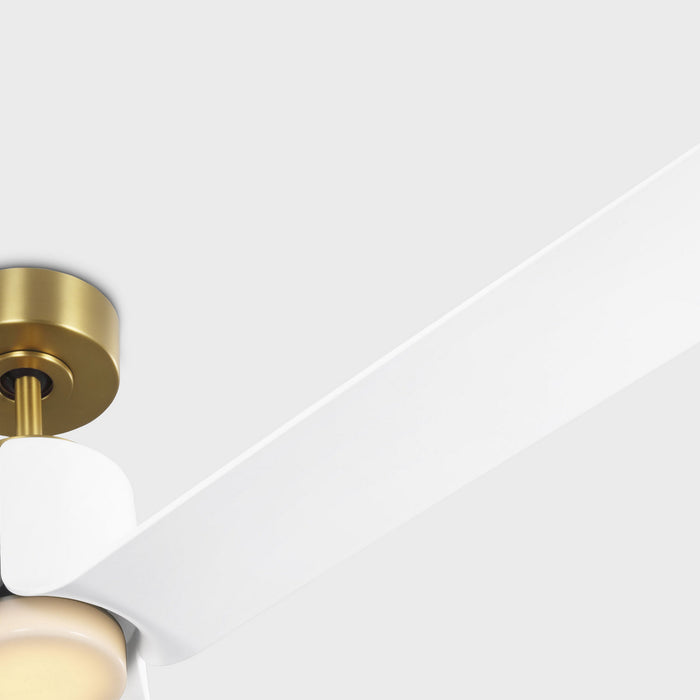 Myhouse Lighting Visual Comfort Fan - 3PESM66BBSD - 66"Ceiling Fan - Peel Smart 66 LED - Burnished Brass