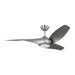 Myhouse Lighting Visual Comfort Fan - 3TNSM52BSD - 52"Ceiling Fan - Topan Smart 52 LED - Brushed Steel