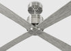 Myhouse Lighting Visual Comfort Fan - 4LNCR72BS - 72"Ceiling Fan - Launceton 72 - Brushed Steel