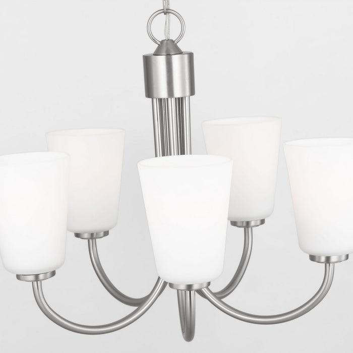 Myhouse Lighting Generation Lighting - GLC1115BS - Five Light Chandelier - Miles - Brushed Nickel