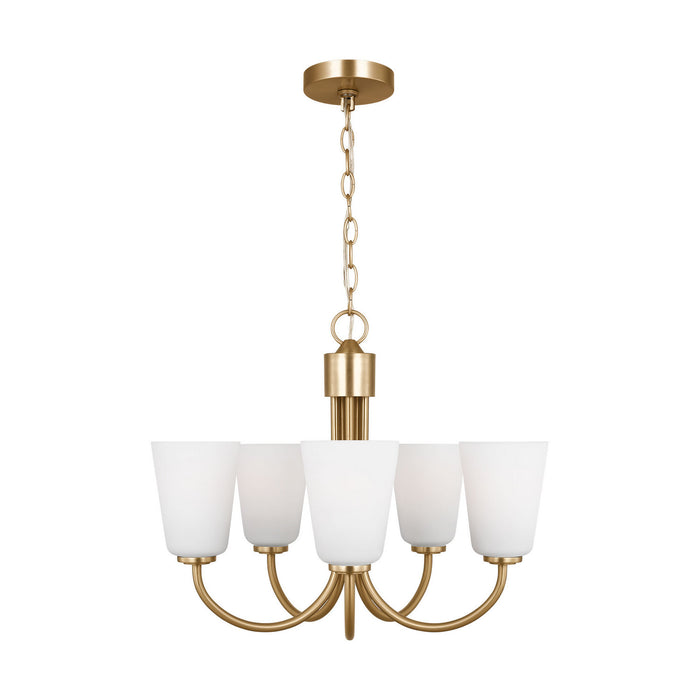 Myhouse Lighting Generation Lighting - GLC1115SB - Five Light Chandelier - Miles - Satin Brass