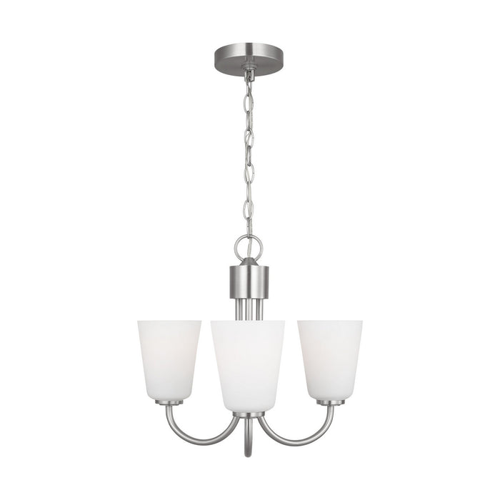 Myhouse Lighting Generation Lighting - GLC1123BS - Three Light Chandelier - Miles - Brushed Nickel