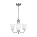 Myhouse Lighting Generation Lighting - GLC1123BS - Three Light Chandelier - Miles - Brushed Nickel