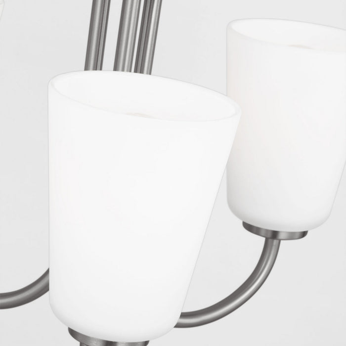 Myhouse Lighting Generation Lighting - GLC1123BS - Three Light Chandelier - Miles - Brushed Nickel