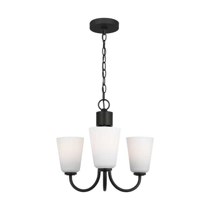 Myhouse Lighting Generation Lighting - GLC1123MBK - Three Light Chandelier - Miles - Midnight Black