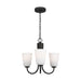Myhouse Lighting Generation Lighting - GLC1123MBK - Three Light Chandelier - Miles - Midnight Black