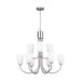 Myhouse Lighting Generation Lighting - GLC1139BS - Nine Light Chandelier - Miles - Brushed Nickel