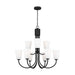 Myhouse Lighting Generation Lighting - GLC1139MBK - Nine Light Chandelier - Miles - Midnight Black