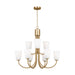 Myhouse Lighting Generation Lighting - GLC1139SB - Nine Light Chandelier - Miles - Satin Brass