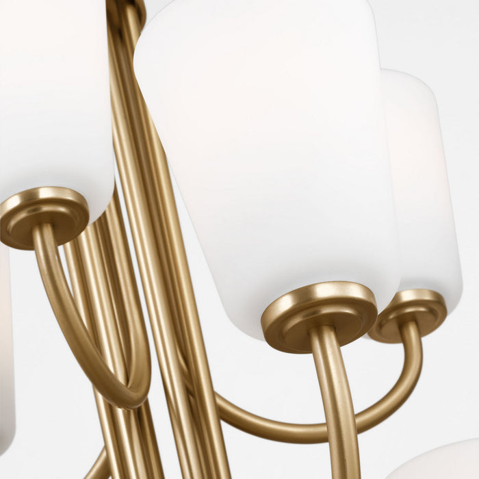 Myhouse Lighting Generation Lighting - GLC1139SB - Nine Light Chandelier - Miles - Satin Brass
