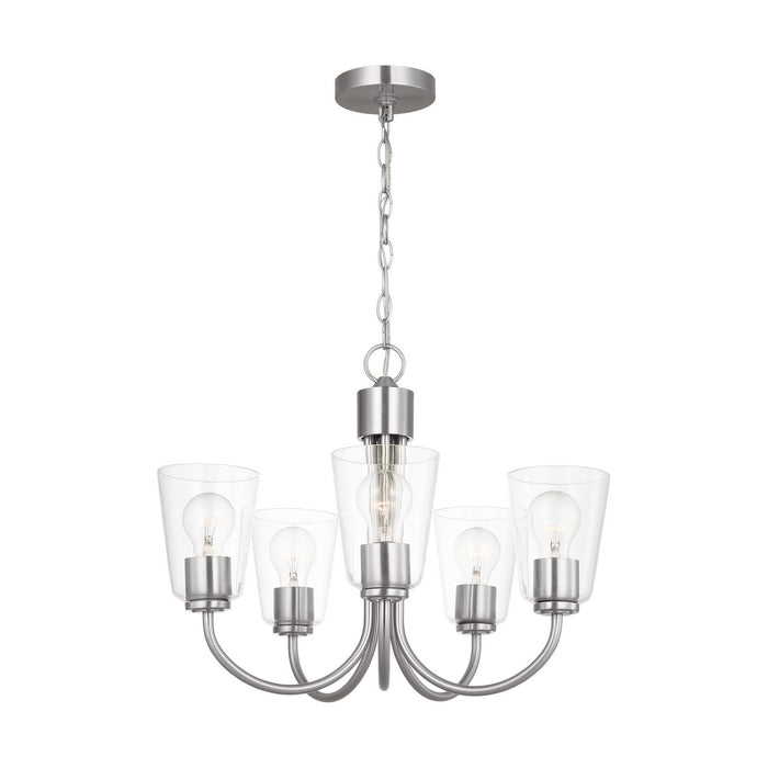Myhouse Lighting Generation Lighting - GLC1145BS - Five Light Chandelier - Miles - Brushed Nickel