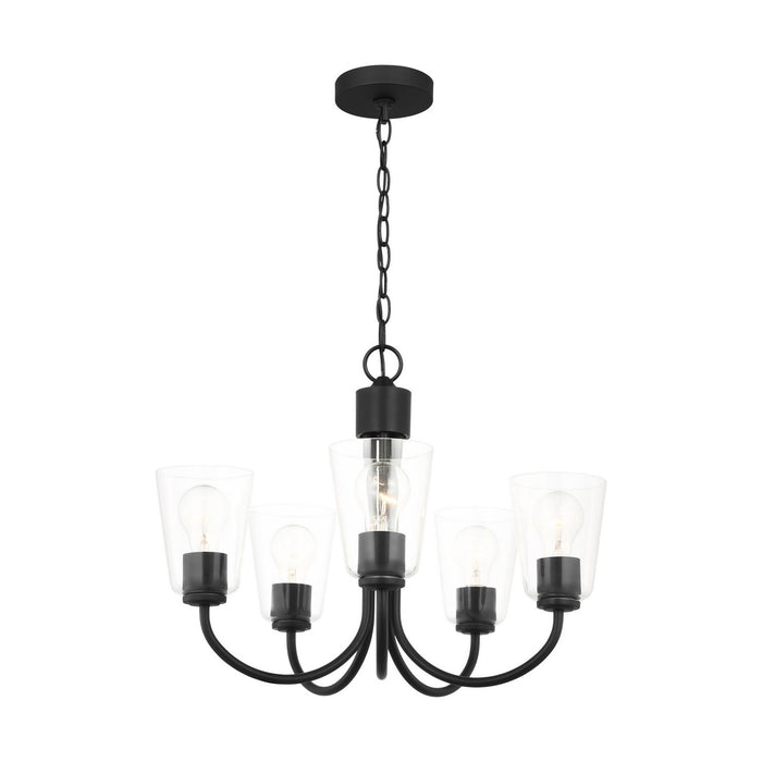 Myhouse Lighting Generation Lighting - GLC1145MBK - Five Light Chandelier - Miles - Midnight Black