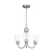 Myhouse Lighting Generation Lighting - GLC1153BS - Three Light Chandelier - Miles - Brushed Nickel
