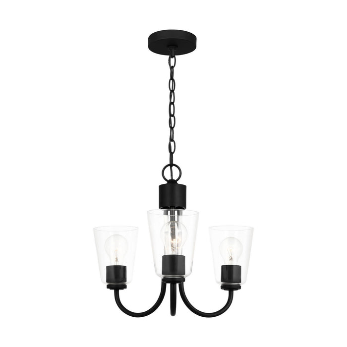 Myhouse Lighting Generation Lighting - GLC1153MBK - Three Light Chandelier - Miles - Midnight Black