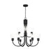 Myhouse Lighting Generation Lighting - GLC1169MBK - Nine Light Chandelier - Miles - Midnight Black