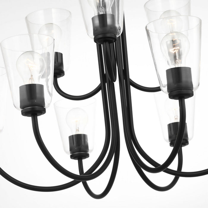 Myhouse Lighting Generation Lighting - GLC1169MBK - Nine Light Chandelier - Miles - Midnight Black