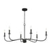 Myhouse Lighting Generation Lighting - GLC1196MBK - Six Light Chandelier - Abells - Midnight Black