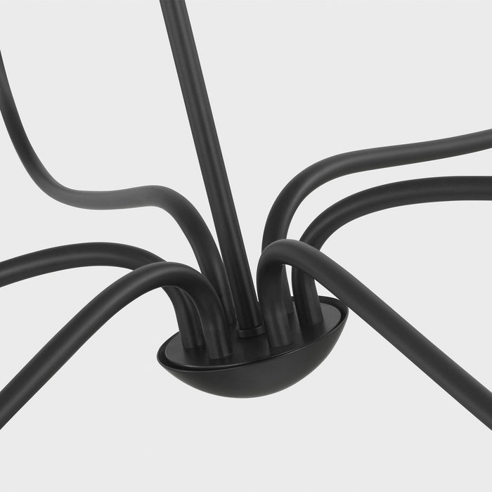 Myhouse Lighting Generation Lighting - GLC1196MBK - Six Light Chandelier - Abells - Midnight Black