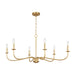 Myhouse Lighting Generation Lighting - GLC1196SB - Six Light Chandelier - Abells - Satin Brass