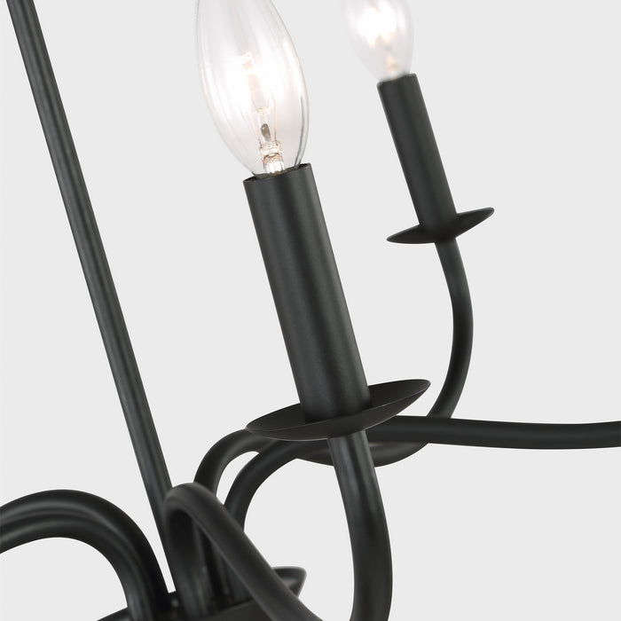Myhouse Lighting Generation Lighting - GLC1205MBK - Five Light Chandelier - Abells - Midnight Black