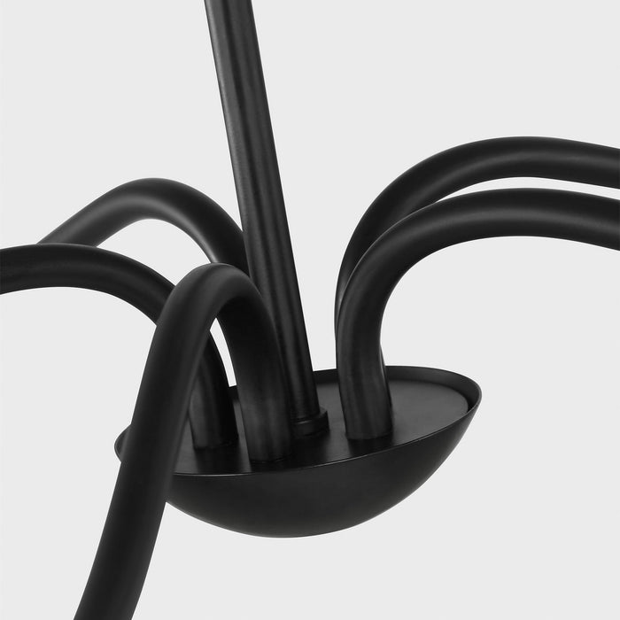 Myhouse Lighting Generation Lighting - GLC1205MBK - Five Light Chandelier - Abells - Midnight Black